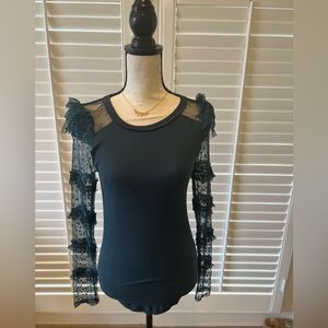 Emerald green Free People shirt, small